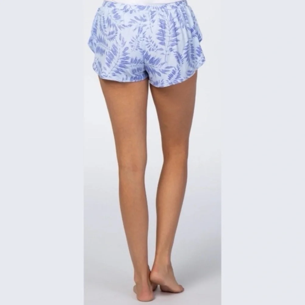 Hale Bob Periwinkle Palm Print Beach Cover-Up Pajama Micro Short 💙 Size Medium M